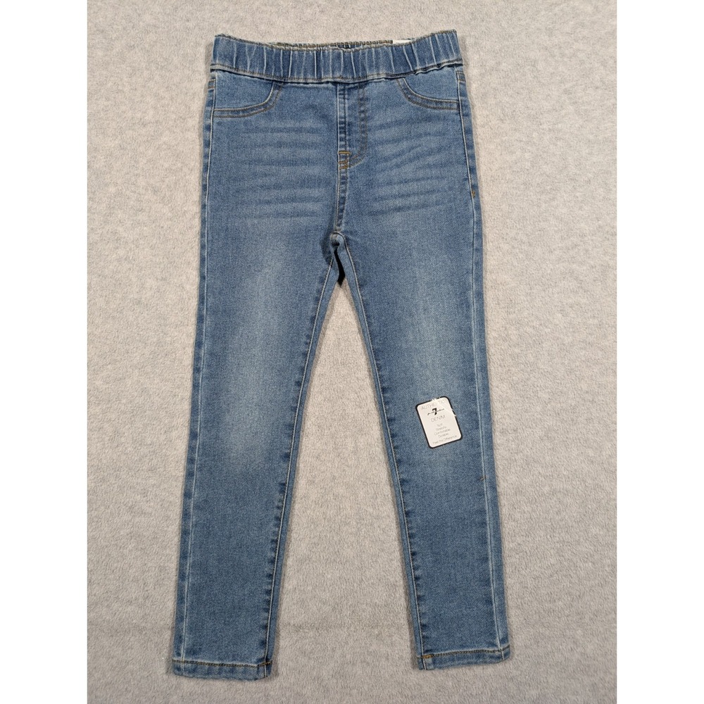 7 For All Mankind Girl Jeans Size 6 NEW Skinny Straight Soft Stretch‎ Light Wash